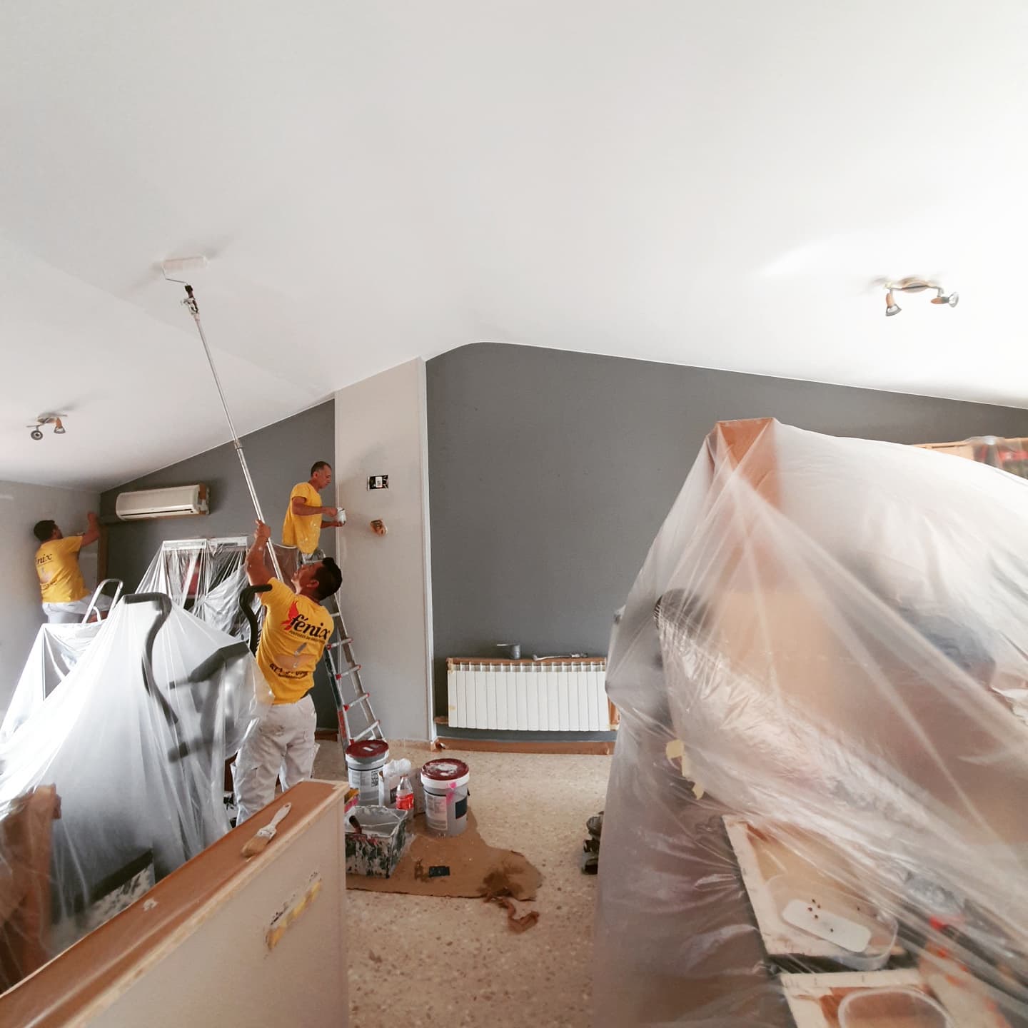 Trabajo de pintura en techo