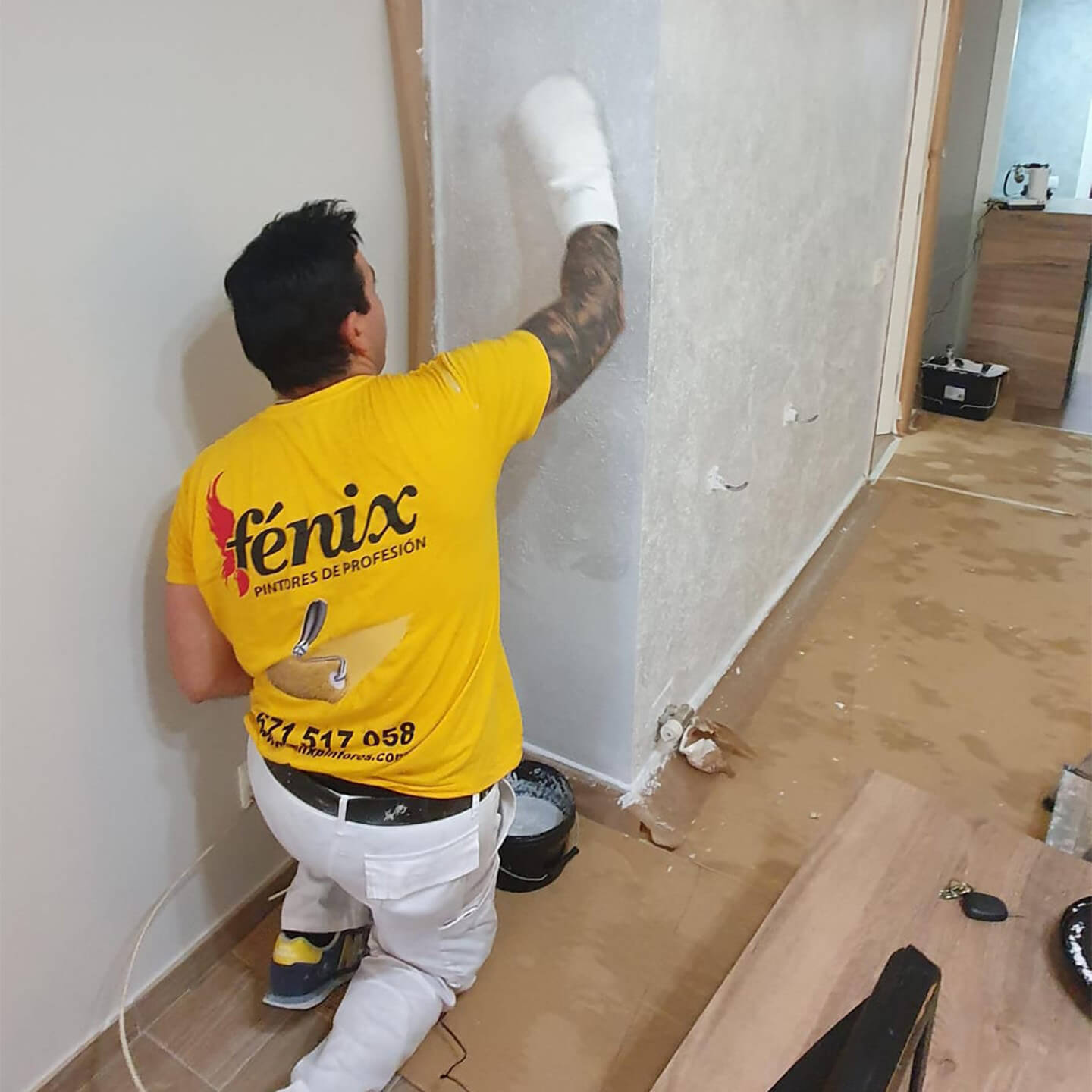 Trabajo de pintura inerior