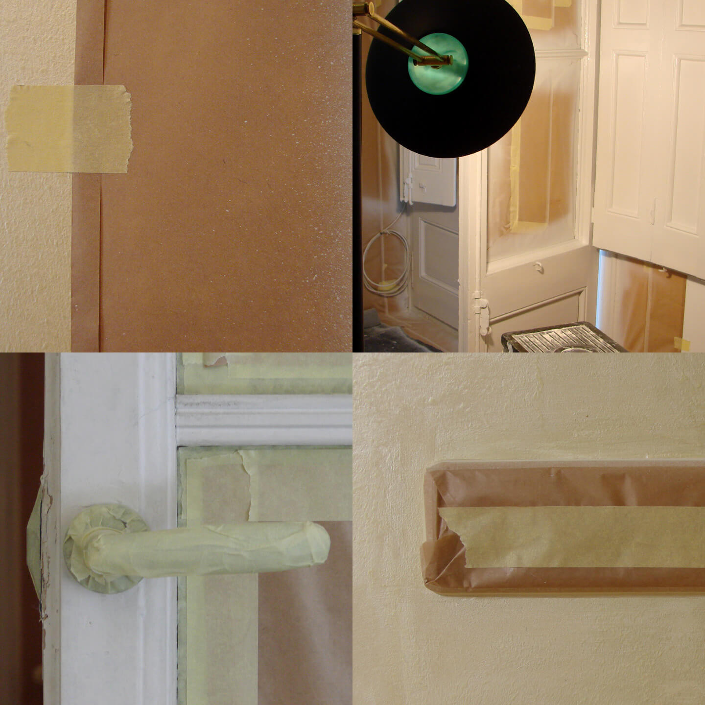 Trabajo de pintura sobre madera